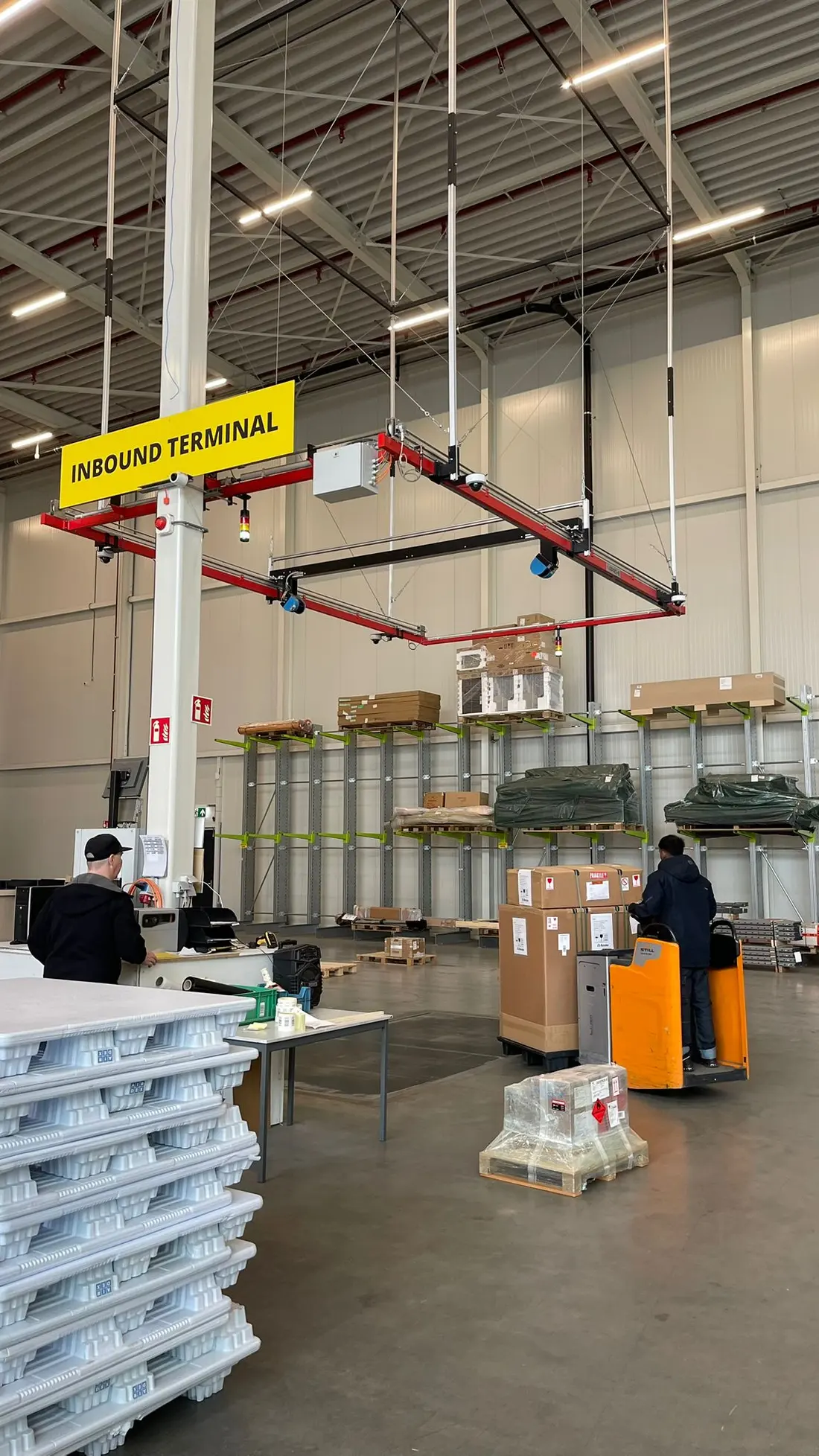 The inbound terminal with an overhead dimensioning system